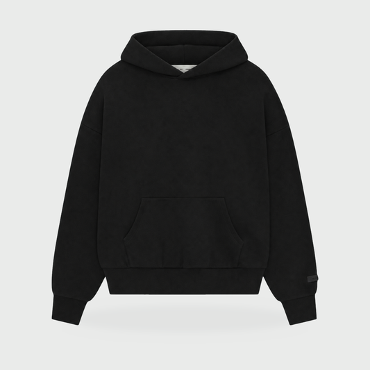 AS25 Essentials Hoodie – Jet Black