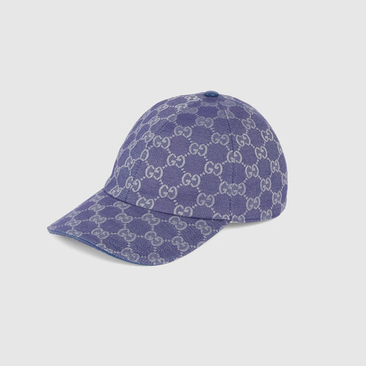 CASQUETTE EN TOILE GG Bleu gris