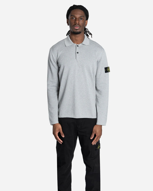 Ls Polo Melange Pearl Grey