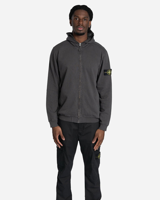 Sweatshirt Zippé à Capuche Gris Charbon