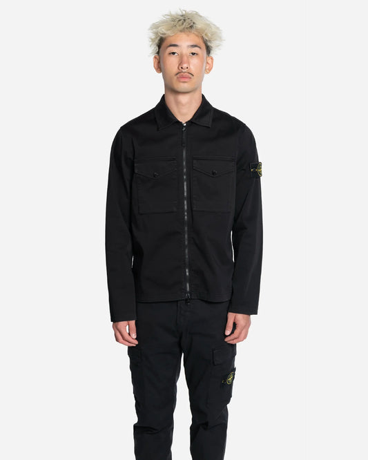 Surchemise Zippée en Coton Noir