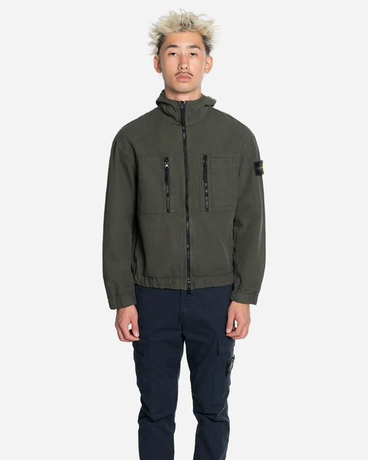 Veste à Capuche avec Poches Zippées Coal Grey