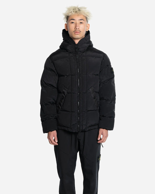 Doudoune à Capuche en Nylon Noir