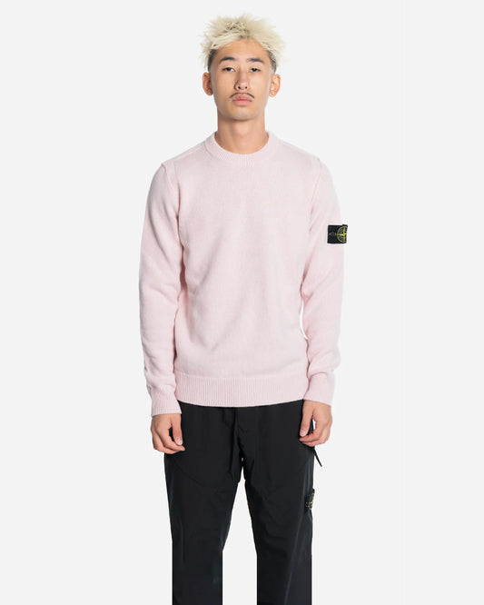 Pull Ras-du-Cou avec Bordures Côtelées Antique Rose