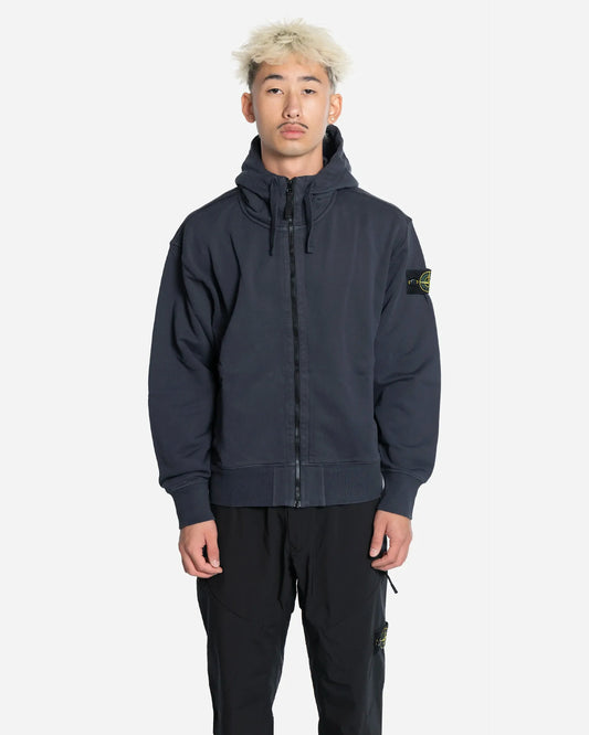 Sweat-Shirt à Capuche Zippé Oversize Blue Navy