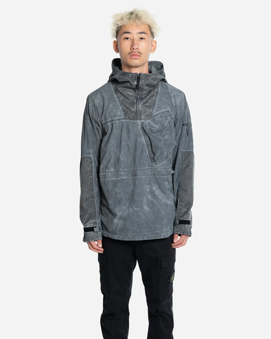 Veste à Capuche en Toile de Nylon Enduite