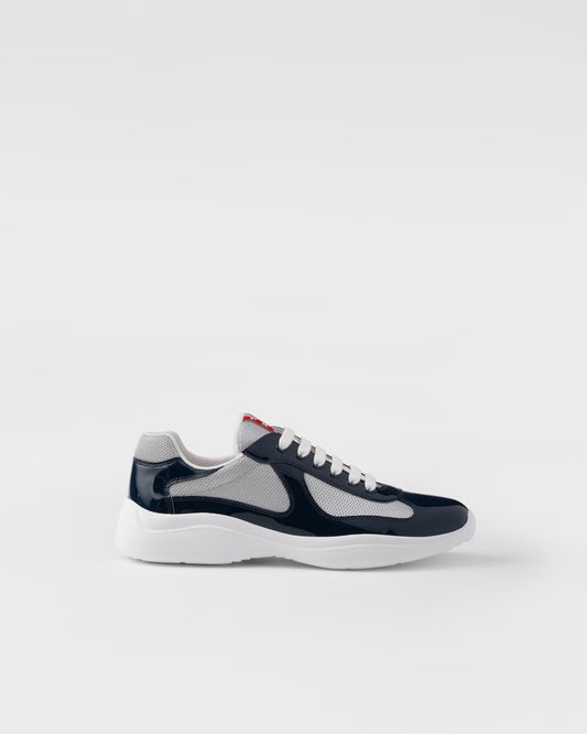 America's Cup en cuir verni et tissu technique blue electric