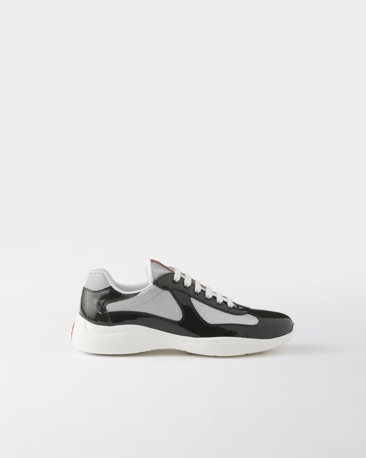 America's Cup en cuir verni et tissu technique grey