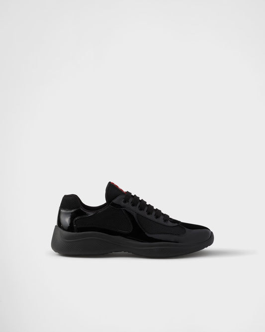 America's Cup en cuir verni et tissu technique noir